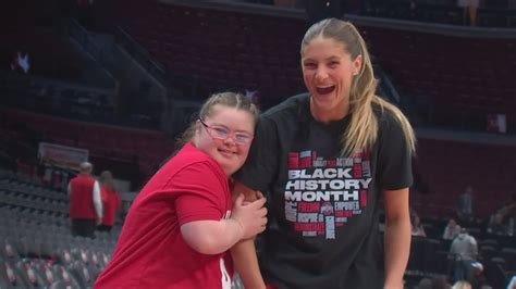 Sister of Buckeye basketball star lights up the Schott